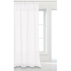 Gatavs aizkars 140x175 balts uz Viva lentes viesistabai