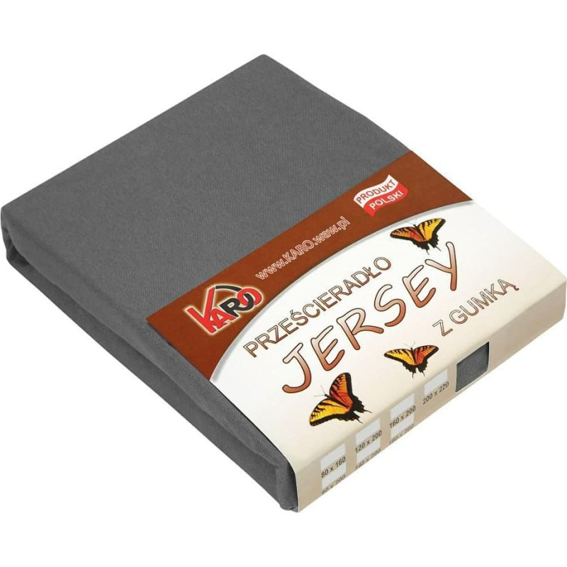 Džersija loksne 90x200 antracīts 072 biezs 150g/m2