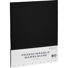 Kokvilnas palags 220x240 vienkāršs melns Vienkārši