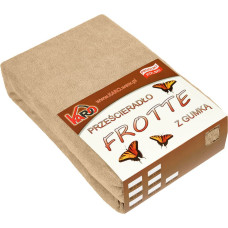 Frotē pieguļošs palags 200x200 bēšs tumšs 010 biezs 200g/m2