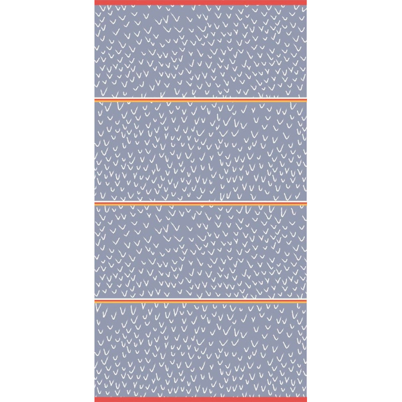 Pludmales dvielis 90x170 Bluesky blue sarkans ZV-7964R velūrs 380g/m2