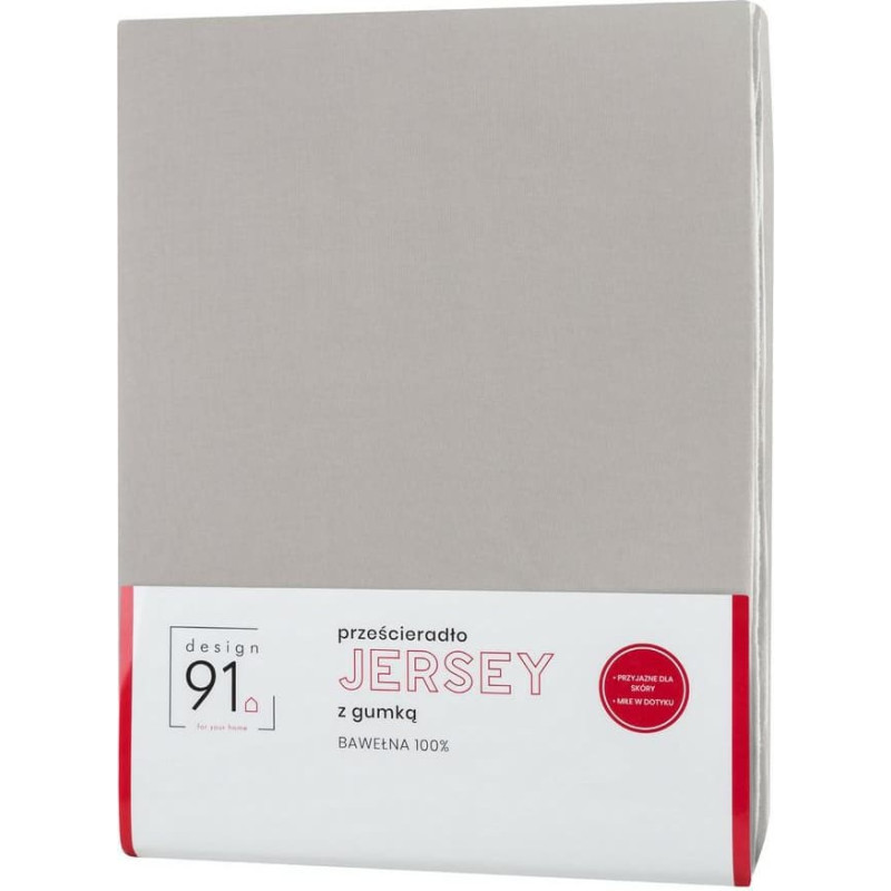 Džersijai pieguļošs palags 90x200 sudrabs augstajam matracim 25 cm 125 g/m2