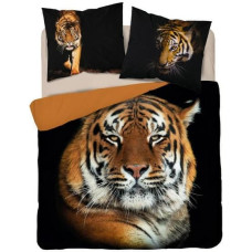 Kokvilnas gultas veļa 160x200 3816 A Tiger melns sarkans jauniešu Tigers tīģeris Holland Natura 2