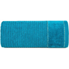 Towel Glory 2 70x140 tumši tirkīza ar velūra apmali un sudraba pavedienu 500g/m2 frotē audums