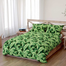 Kokvilnas pakaiši 220x200 Planta melni zaļas lapas Kokvilna 3