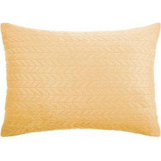 Dekoratīvā spilvendrāna 50x70 Moxie sinepju velūrs ar skujiņas motīvu