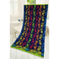 Pludmales dvielis 70x140 Ananāsu zilas krāsas frotē Beach 1