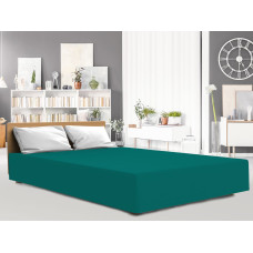 Pieguļošs palags elastāna džersijs 180x200 zaļš ar gumiju augstajam matracim 25 cm Luksusa