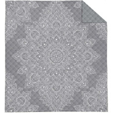 Dekoratīvais gultas pārklājs 220x240 Pelēka rozete K 114 Holland 14