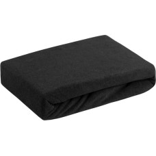 Frotē palags 220x200 melns 170 g/m2 20 cm matracim