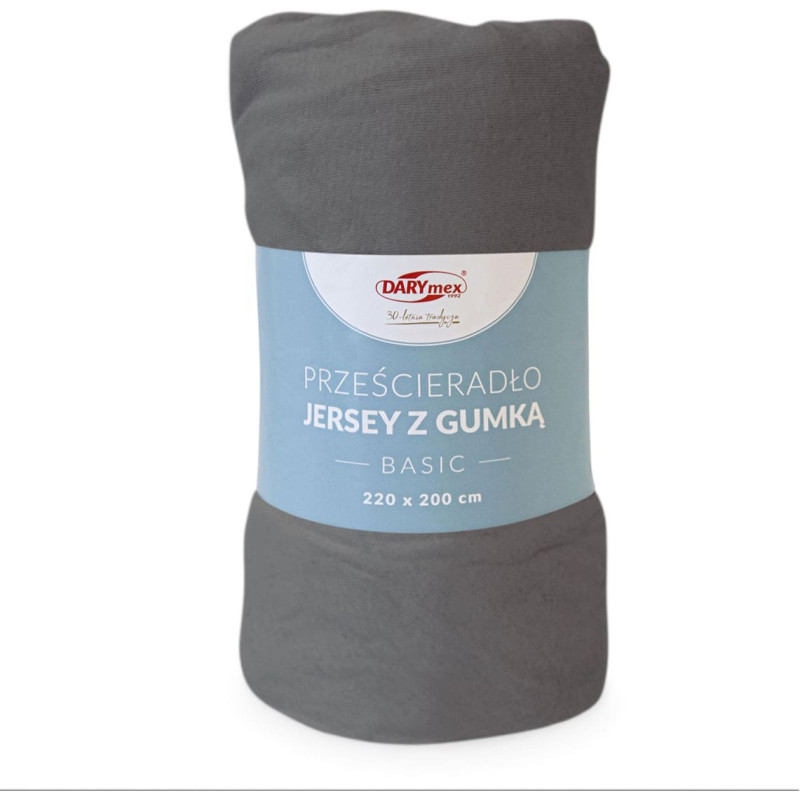 Džersijai pieguļošs palags 90x200 Basic 037 pelēks
