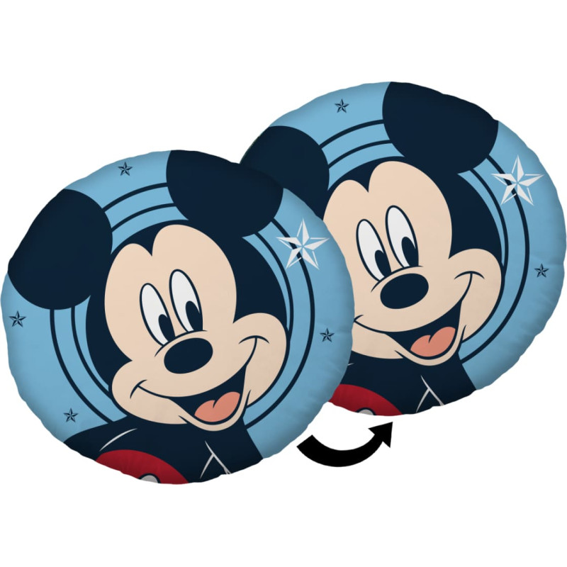 Dekoratīvais spilvens 40 cm Mickey Stars zila flīsa formas rotaļlieta