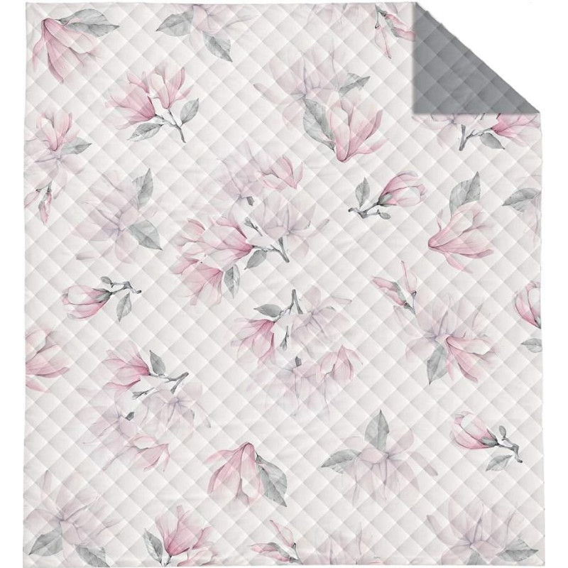 Dekoratīvais gultas pārklājs 200x220 Pulverrozā ziedi K 118 Holland 14