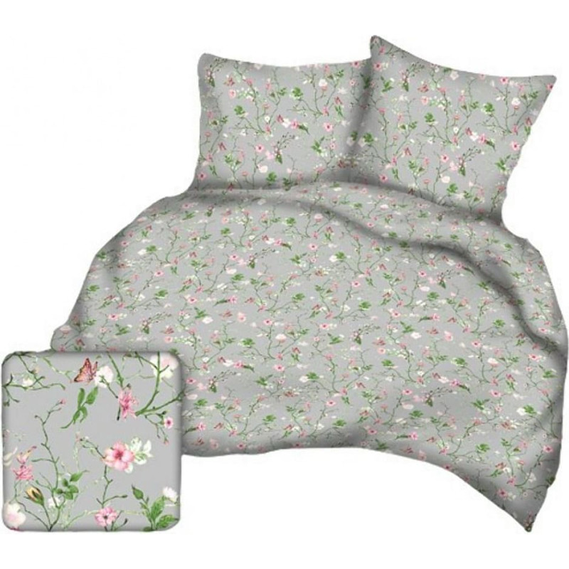 Korķa spilvendrāna 40x40 pelēki rozā ziedi A1121_2 Kora 23