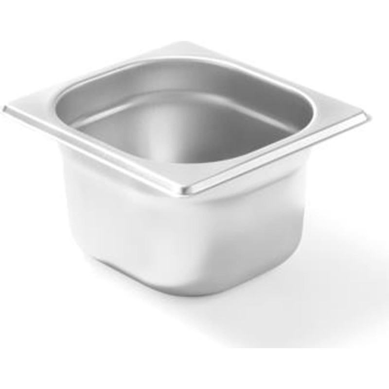 Hendi GN 1/6 konteiners, augstums 100 mm, izgatavots no nerūsējo&scaron;ā tērauda - 800638