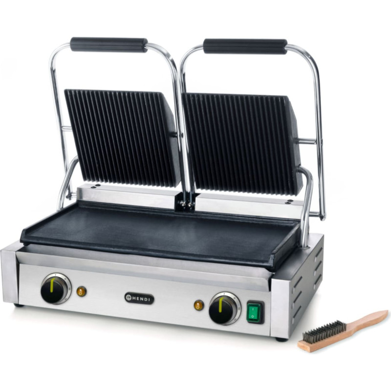 Hendi Kontaktkontakta grila rievota augšdaļa gluda dibena 3600W - 263808