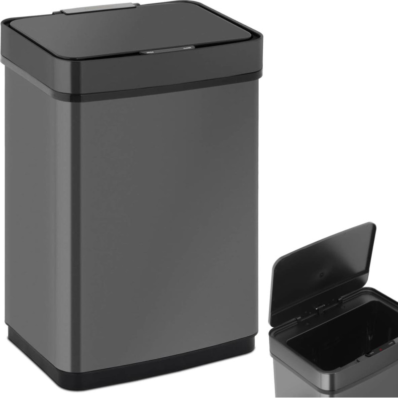 Fromm&Amp;Starck Automātiska bezkontakta taisnstūra atkritumu tvertne ar kustības sensoru 30 cm 50 l MELNA