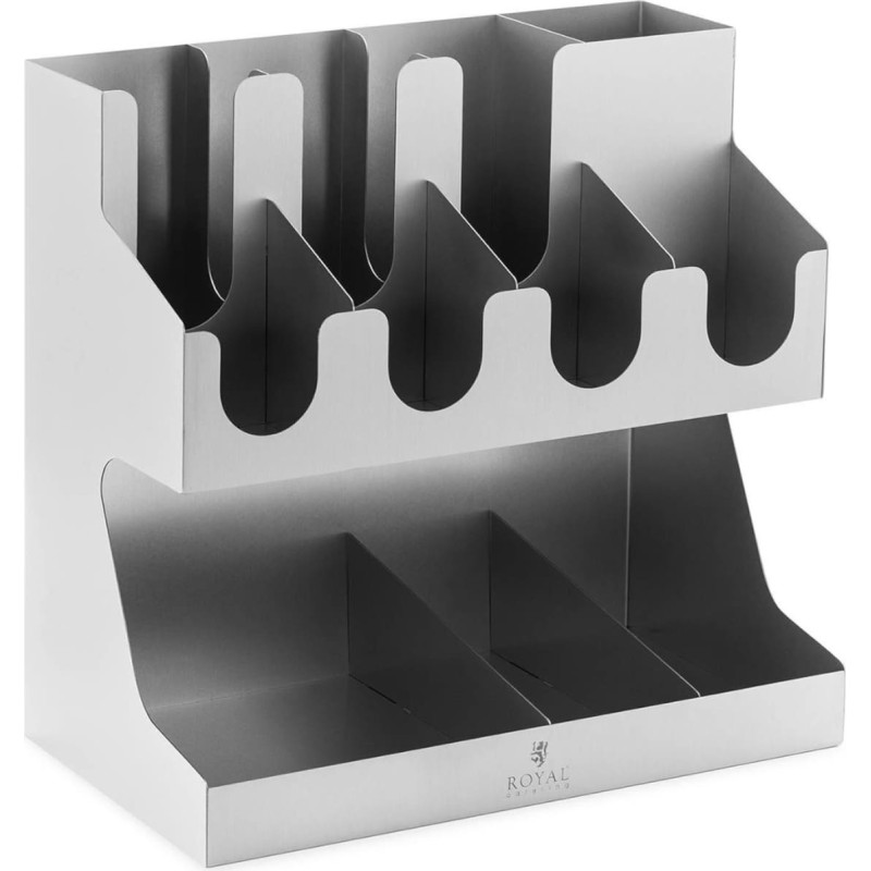 Royal Catering Statīvu organizators krūzēm vākiem maisītājiem kafijas cukurs - 11 nodalījumi
