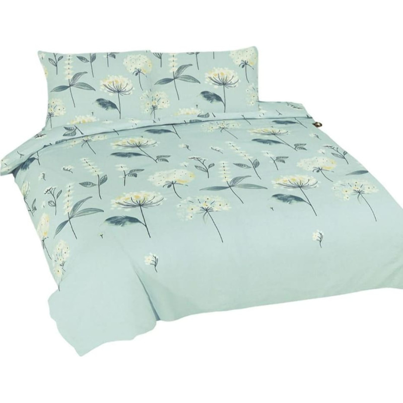 Kokvilnas gultasveļa 220x200 Debeszili ziedi Universāli