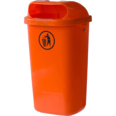 Europlast Austria Ielu tvertne, pilsētas atkritumu konteiners, montējams uz staba vai sienas, DIN 50L - oranžs