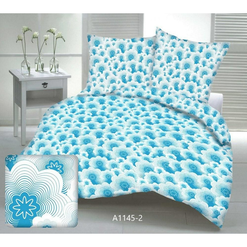 Mizas spilvendrāna 70x80 ziedu ģeometrija zila A-1145-2