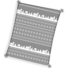 Mikrošķiedras sedziņa 150x200 eglītes pelēka 7648 C23