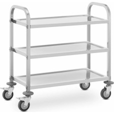 Royal Catering Ēdināšanas viesmīļa ratiņi pasniegšanai, 3 plaukti, 73 x 38 cm, līdz 81 kg
