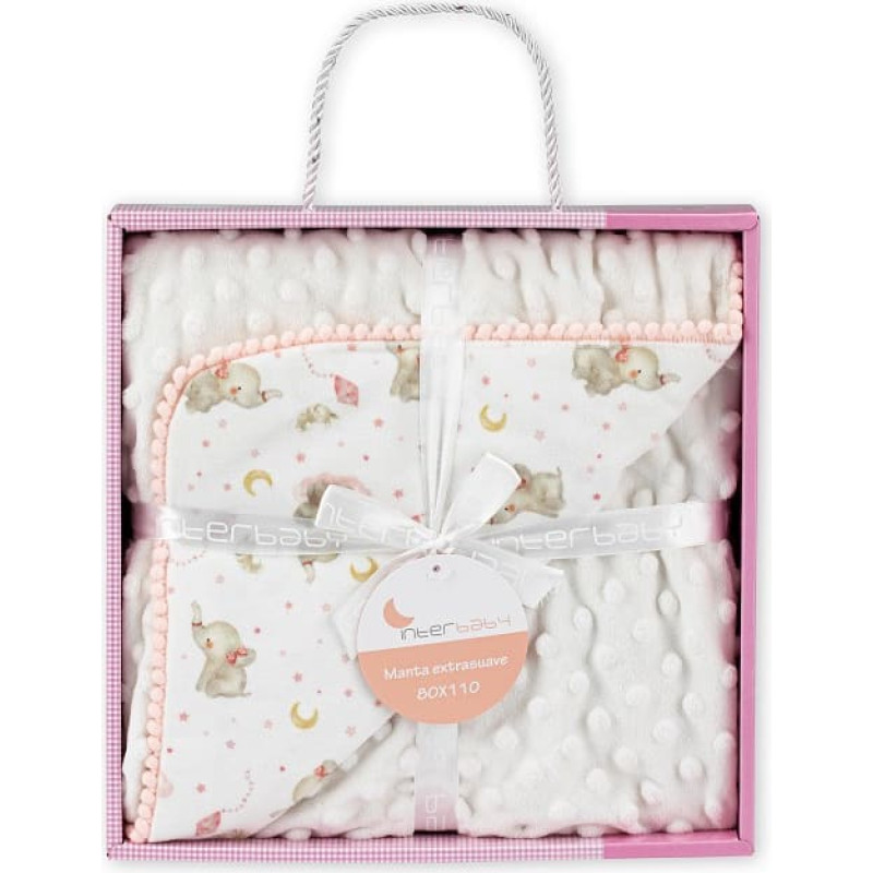 Interbaby Bērnu sega 80x110 Lācī&scaron;i, krēmkrāsas mikro&scaron;ķiedra ar reljefiem burbuļiem