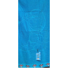 Smurfs dvielis 70x140 D Smurf Tirquoise + izšuvums 1263