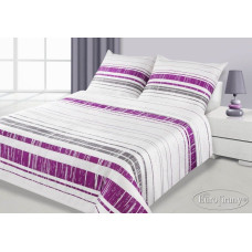 Satīna gultas veļa 200x220 David purple Classic