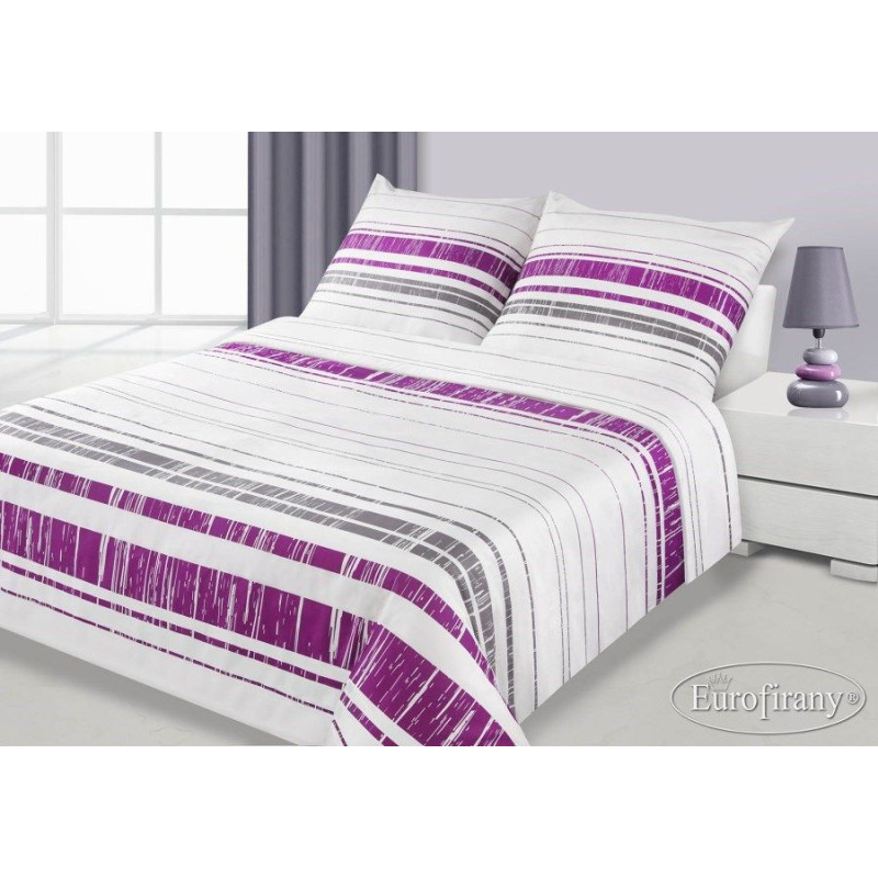 Satīna gultas veļa 200x220 David purple Classic