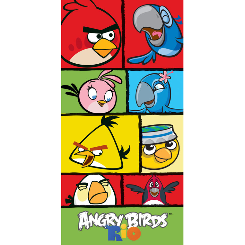 Dvielis 70x140 C Angry Birds Rio 4124