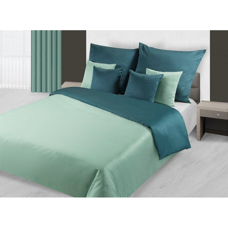 Satīna gultasveļa 200x220 Nova piparmētru tirkīza tumši abpusēji