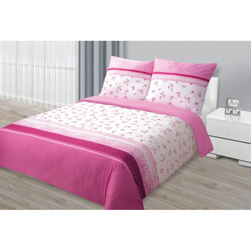 Satīna gultasveļa E 160x200 Rosa Pink