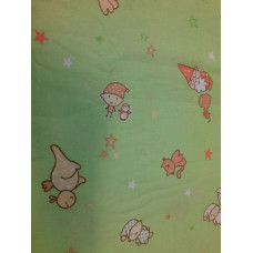 Flaneļa gultasveļa 160x200 Forest Gnomes zaļa