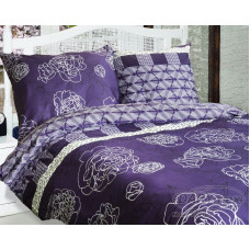 Satīna gultas veļa izmērs 160x200 Laura Violet Luxury Exclusive