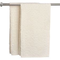 Mazais dvielis 50x90 krēms ar ziediem Zema cena!!!