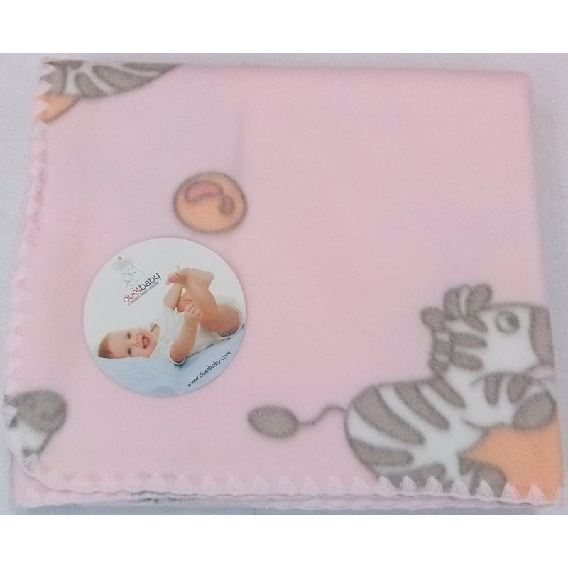 Flīsa sega 80x90 apdrukāta 022 Pink Zebra