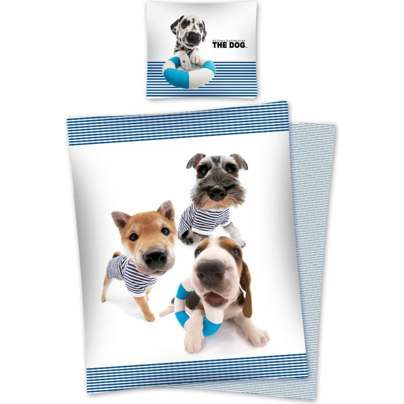 Kokvilnas pakaiši 140x200 Suņi 1151 Beach Słodziaczki The Dog 14