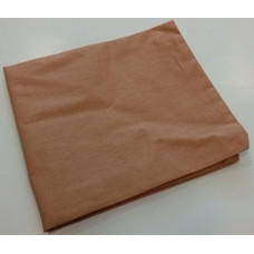 Vienkrāsaina kokvilnas spilvendrāna 40x40, gaiši brūna, ar pogām