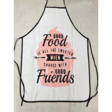Ortex Virtuves priekšauts 70x77 Food Friends Rozā balts rozā mafins