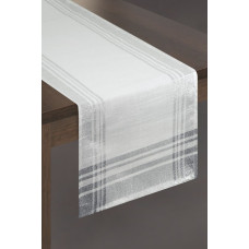 Dekoratīvais galdauts 40x140 Sudrabs, krēms un sudrabs