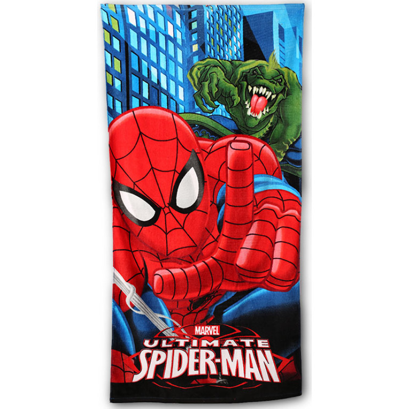 Pludmales dvielis 70x140 Spiderman 7118 Man Spider Lizard bērniem