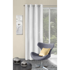 Gatavs aizkars ar cilpām 140x250 Lana, 2 baltas svītras