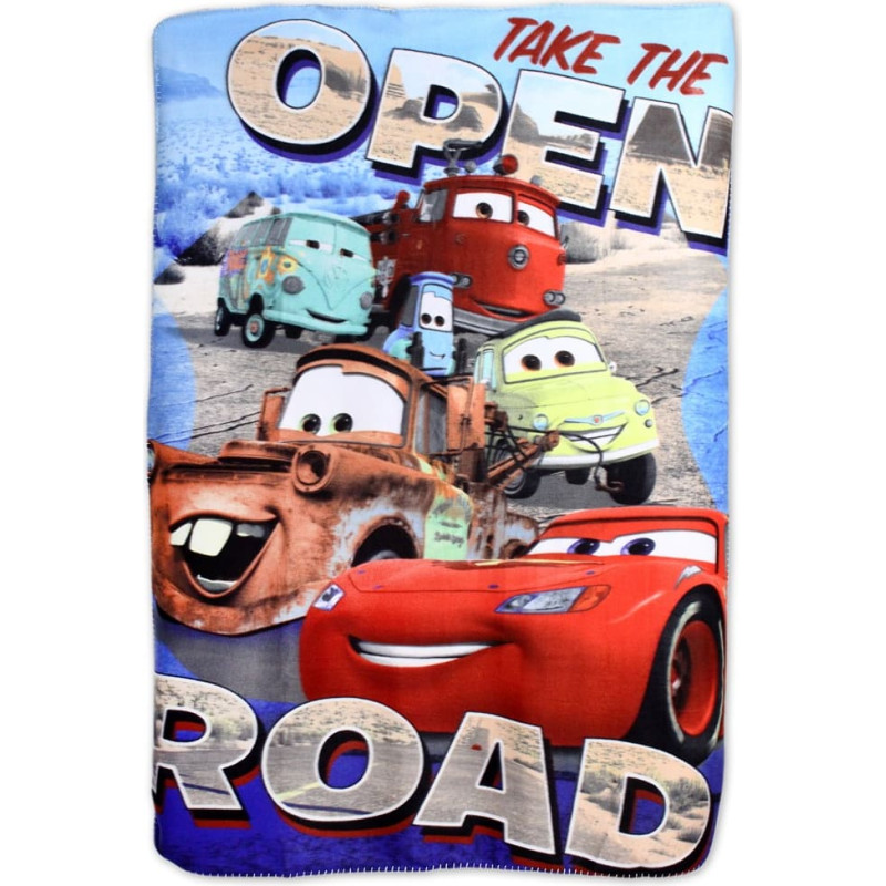 Flīsa sega 100x150 Cars Cars 0842 Zygzak Mater McQueen bērnu pleds