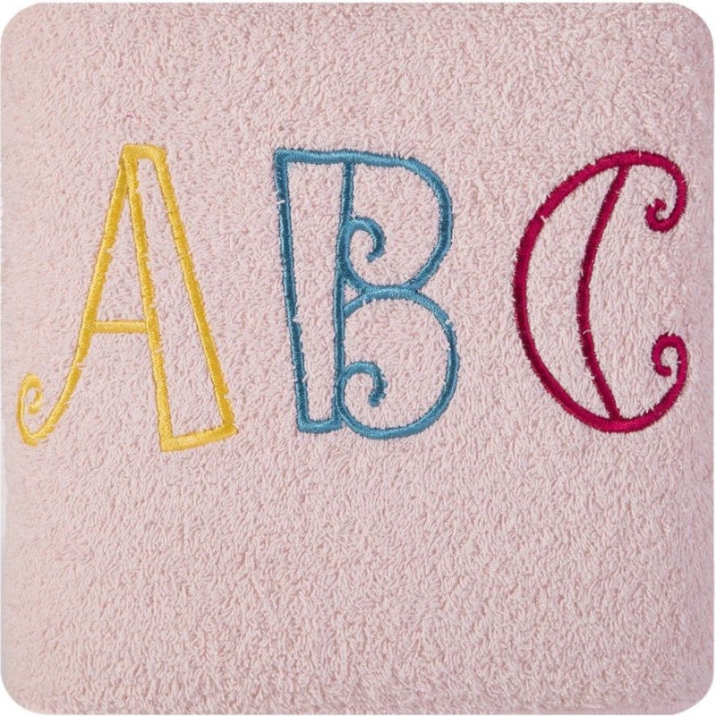 Bērnu dvielis 30x50 Baby 22 rozā ABC 450g/m2