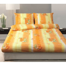 Flaneļa gultas veļa 160x200 F-31A dzelteni oranža