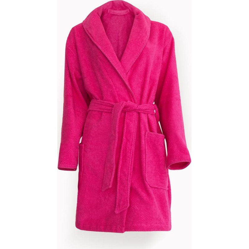 Hestia sieviešu īss frotē peldmētelis ar fuksijas krāsas apkakli K52-532 36.izm.