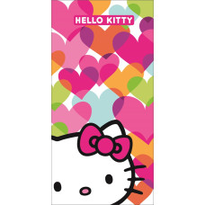 CTI Bērnu dvielis 75x150 Hello Kitty 4015 Mimi Love kaķēns 360 g/m2 kokvilna