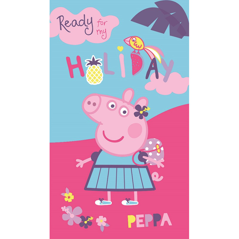 CTI Bērnu dvielis 70x120 Peppa Pig 2155 Wakacje Holiday 320 g/m2 kokvilna